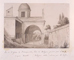 View of the Church of the Annunciation, Bologna, after Busatti